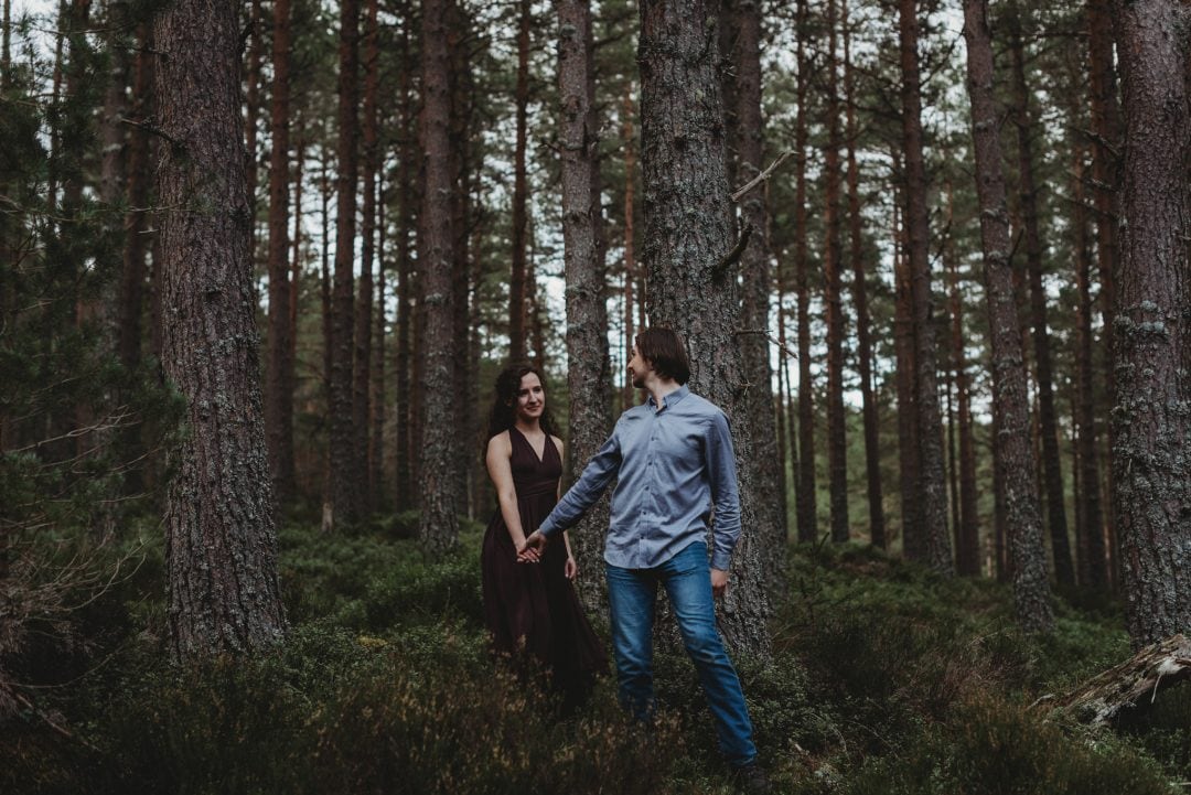 adventurous couples session in the Cairngorms, Scottish Highlands