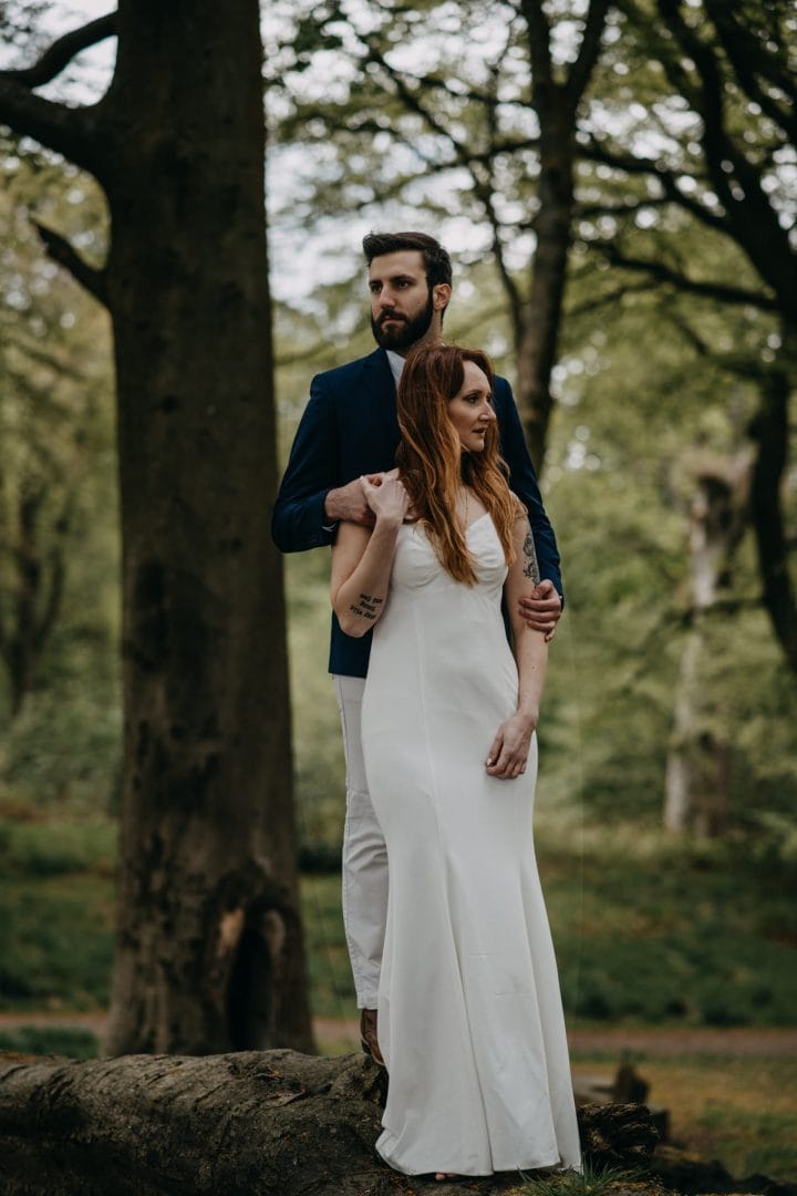 Elopement couples shoot in nature Scotland on vacation. Shoot with Lena Sabala and Patrick Zaarour on Mark Pacura workshop.