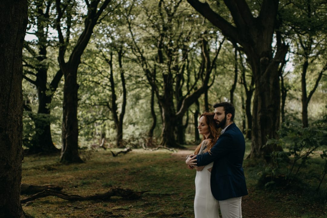Elopement couples shoot in nature Scotland on vacation. Shoot with Lena Sabala and Patrick Zaarour on Mark Pacura workshop.