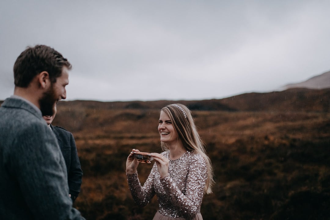 Drinking from the quaich - commitment ceremony in Glencoe