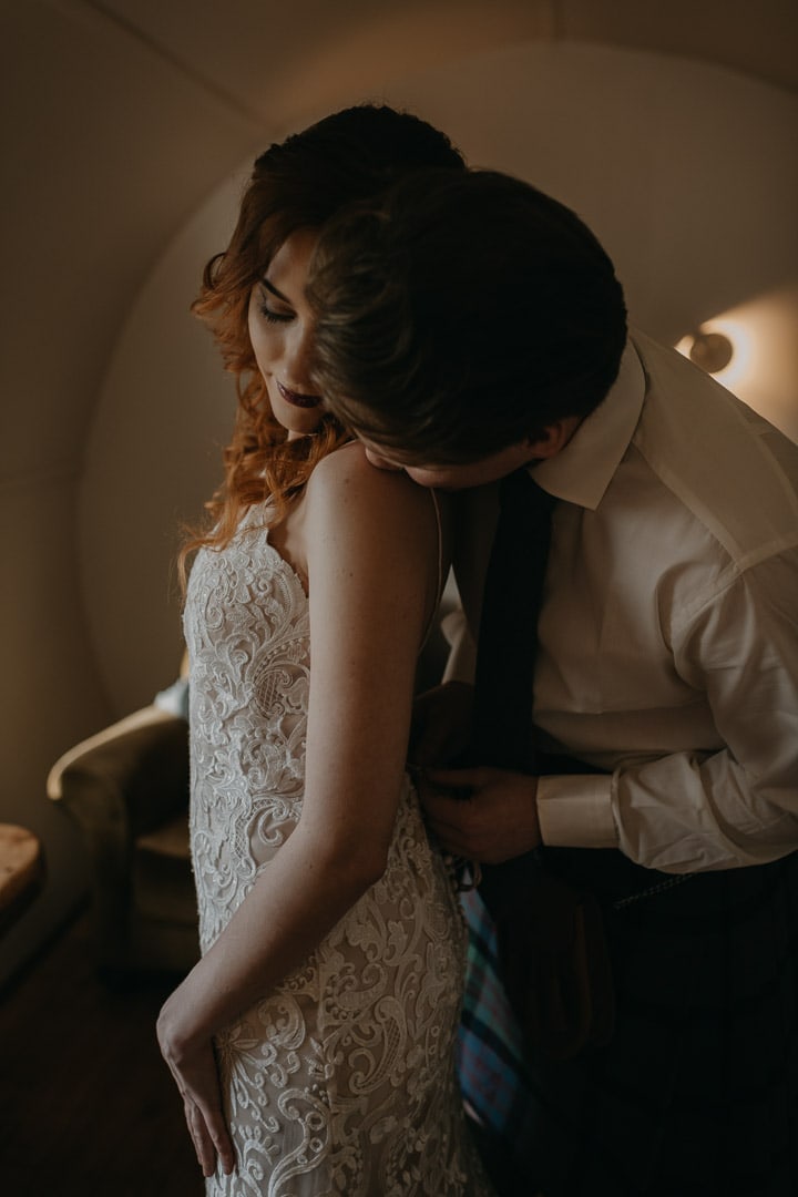 Secret herb garden elopement scotland