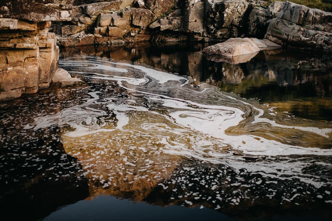 Glen Etive river water textures