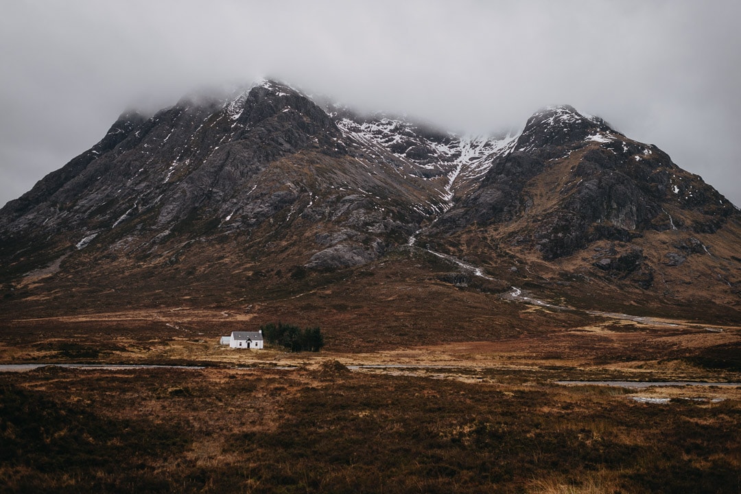 Romantic winter Glencoe adventure elopement