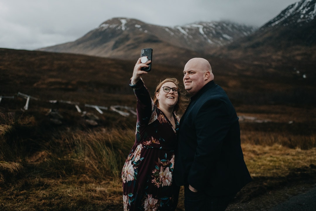 End of shoot selfie at Glencoe, Scotland