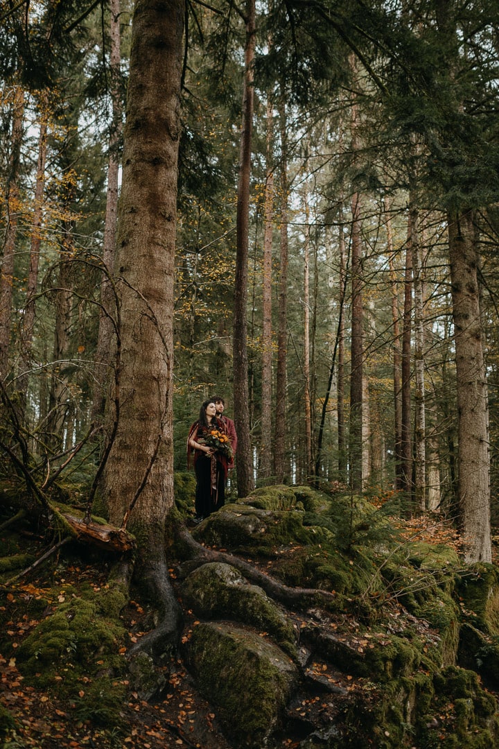 Couple at Dunkeld - a great elopement and proposal location in Scotland