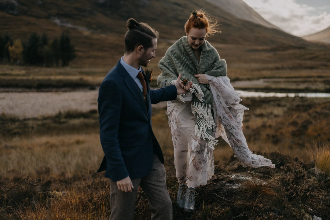 Rue de Seine elopement dress - Glencoe, Scotland