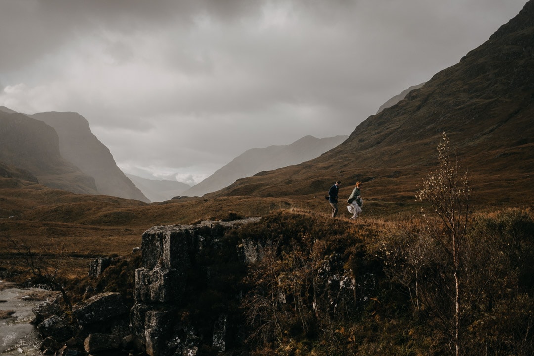 Epic Glencoe elopement couple