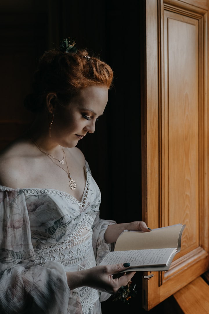 Glencoe elopement bride - getting ready