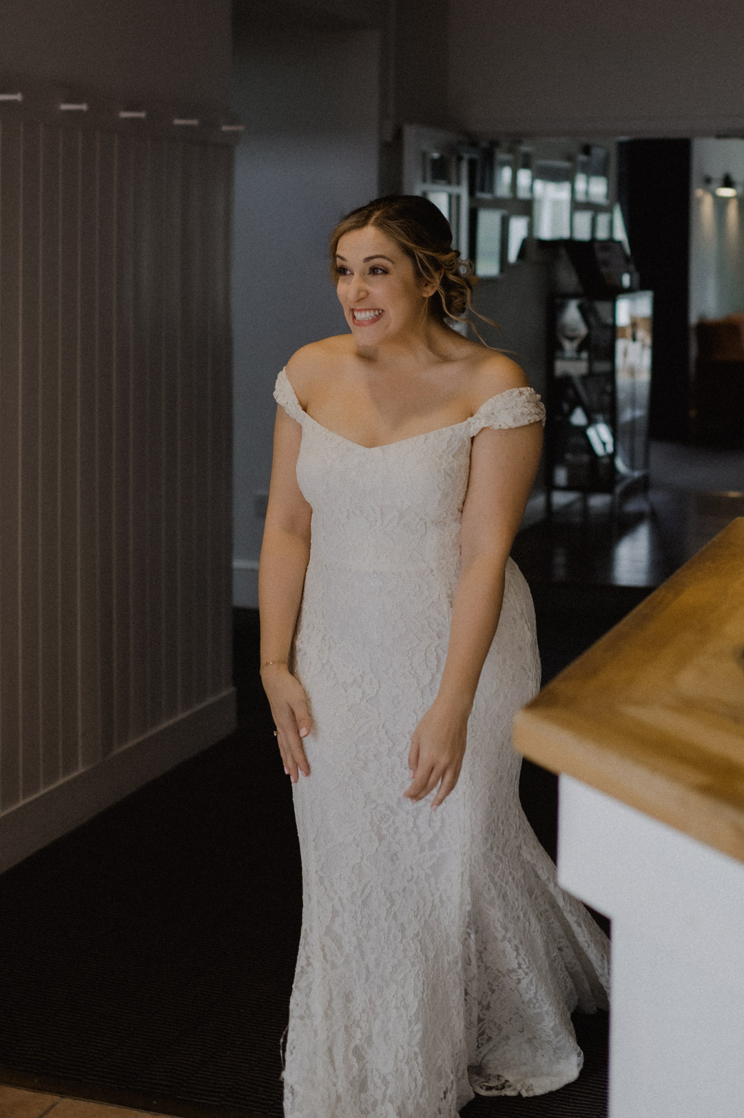 first look with dad - Scotland elopement bride in Glencoe