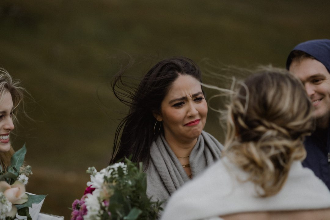 Emotional friend during Glencoe eloopement