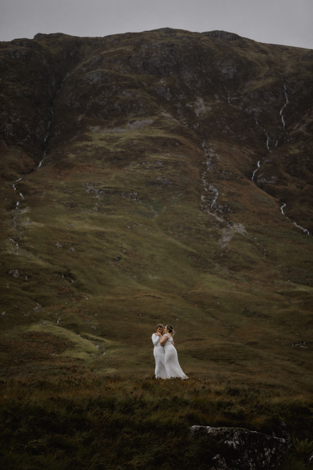 Same-sex couple celebrating getting married in Scotland