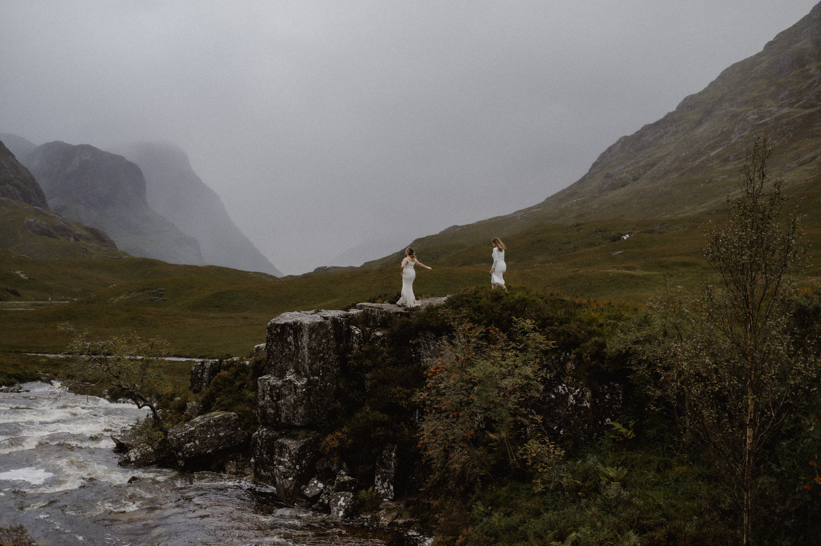 Same-sex couple celebrating getting married in Scotland