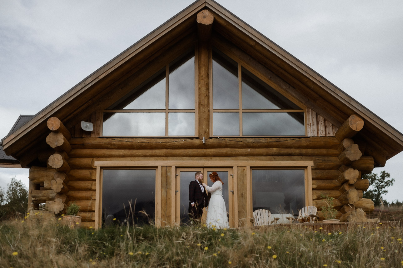 wild nurture eco lodge during glencoe elopement